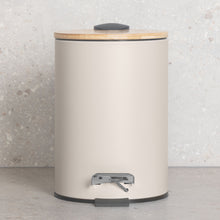 Load image into Gallery viewer, PIFCO 3L Slim Bathroom Bin with Bamboo Lid Beige