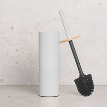 Load image into Gallery viewer, PIFCO Slimline Toilet Brush with Bamboo Lid Light Grey
