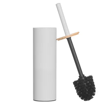 Load image into Gallery viewer, PIFCO Slimline Toilet Brush with Bamboo Lid Light Grey