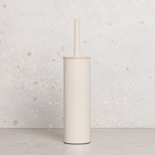 Load image into Gallery viewer, PIFCO Slimline Toilet Brush with Bamboo Lid Beige