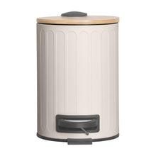 Load image into Gallery viewer, PIFCO 3L Arch Textured Slow Close Bin with Bamboo Lid Beige
