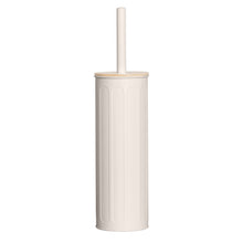 Load image into Gallery viewer, PIFCO Arch Textured Toilet Brush with Bamboo Lid Beige

