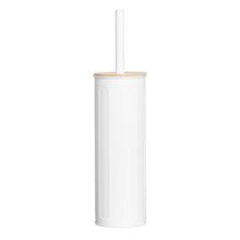 Load image into Gallery viewer, PIFCO Arch Textured Toilet Brush with Bamboo Lid White
