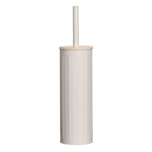 Load image into Gallery viewer, PIFCO Arch Textured Toilet Brush and Holder with Bamboo Lid Putty
