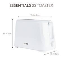 Load image into Gallery viewer, PIFCO Essentials 2 Slice Toaster White
