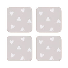 Load image into Gallery viewer, Watercolour Hearts Placemats and Coasters Set of 4
