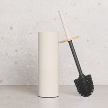 Load image into Gallery viewer, PIFCO Slimline Toilet Brush with Bamboo Lid Beige

