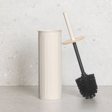 Load image into Gallery viewer, PIFCO Arch Textured Toilet Brush with Bamboo Lid Beige
