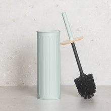 Load image into Gallery viewer, PIFCO Arch Textured Toilet Brush with Bamboo Lid Sage Green

