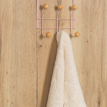 Load image into Gallery viewer, PIFCO Overdoor Rack with 6 Bamboo Ball Hooks Pink
