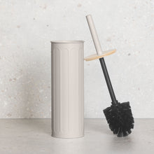 Load image into Gallery viewer, PIFCO Arch Textured Toilet Brush and Holder with Bamboo Lid Putty
