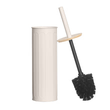 Load image into Gallery viewer, PIFCO Arch Textured Toilet Brush with Bamboo Lid Beige
