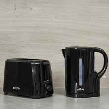 Load image into Gallery viewer, PIFCO Essentials Kettle &amp; 2 Slice Toaster Set Black
