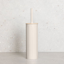 Load image into Gallery viewer, PIFCO Arch Textured Toilet Brush with Bamboo Lid Beige
