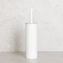 Load image into Gallery viewer, PIFCO Arch Textured Toilet Brush with Bamboo Lid White
